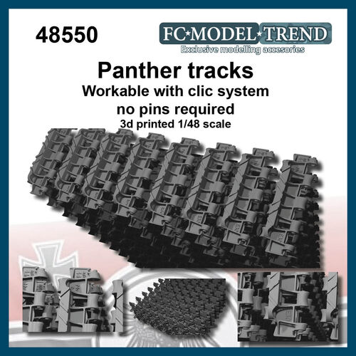 48550 Panther, cadenas articuladas a presin, escala 1/48.