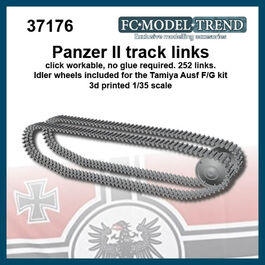 37176 Panzer II, workable tracks, clic system, no pins required, 1/35 scale.