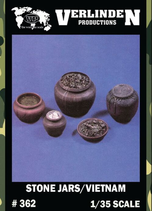 Verlinden 1/35 Stone Jars and Food Pot Vietnam War (5 pieces)