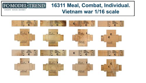 16311 US combate rations Vietnam era, 1/16 scale.