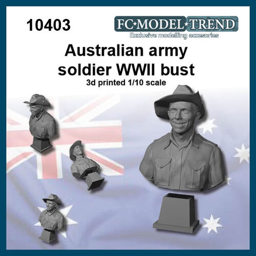 10403 Busto soldado australiano WWII, escala 1/10.