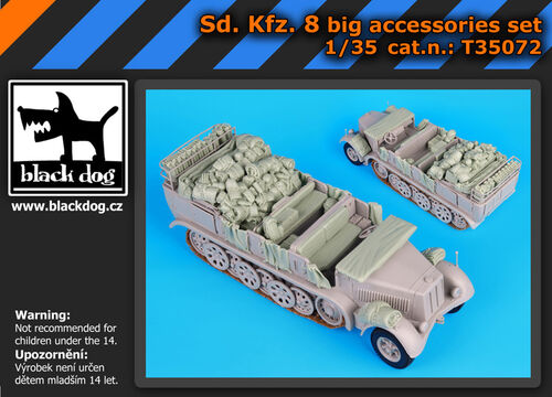 Black Dog T35072 Sd.Kfz 8 big accessories set for Trumpeter 1/35 scale