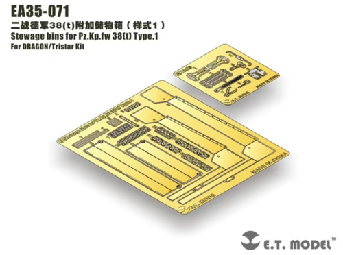 OETEA35071 Stowage bins for Pz.Kp.fw 38(t) Type.1 1/35 scale.