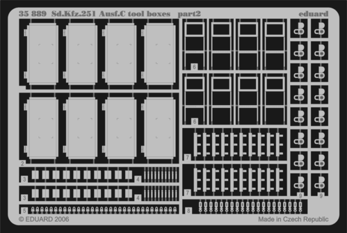 OE35889 Eduard 35889 Sd. Kfz.251 Ausf. C tool boxes AFV CLUB 1/35 scale