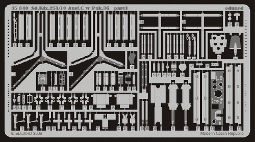 OE35840 Eduard 35840 Sd. Kfz.251/10 Ausf. C w PaK.36 DRAGON 1/35 scale.