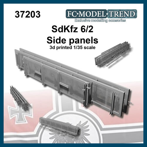 37203 SdKfz 6/2 paneles laterales, escala 1/35.