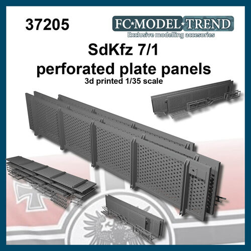 37205 SdKfz 7/1 paneles laterales perforados, escala 1/35.