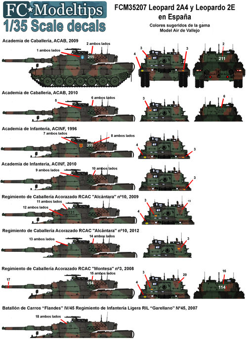 C35206 Calcas para Leopard 2A4 y Leopardo 2E en España