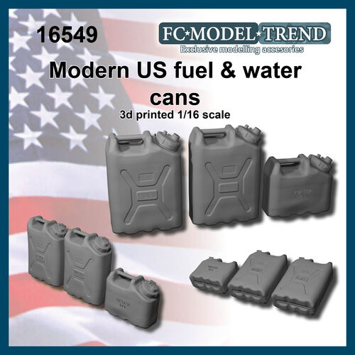 16549 US modern fuel & water cans, 1/35 scale.