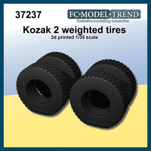 37237 Kozak 2 neumáticos con peso, escala 1/35.