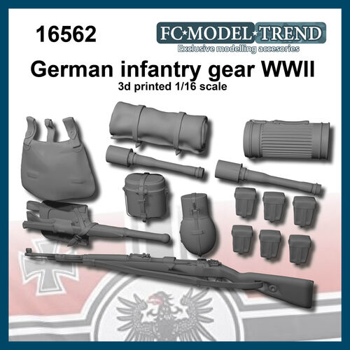 16562 Equipo personal soldado alemán WWII, escala 1/16.
