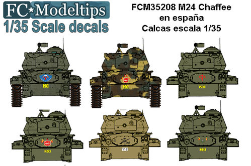 C35208 Calcas M24 Chaffee en España, escala 1/35