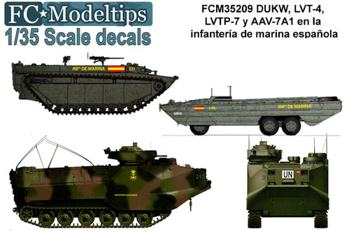 C35209 Spanish marine anphibious landing vehicles decals, 1/35 scale
