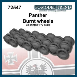 72547 Panther burnt wheels, 1/72 scale.