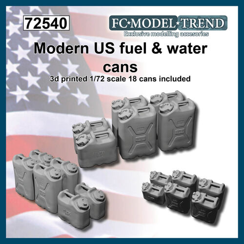 72540 US modern fuel & water cans, 1/72 scale.