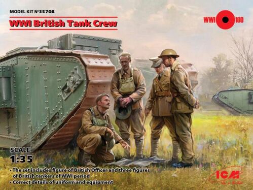 ICM35708 WWI British tank crew 1/35 scale.