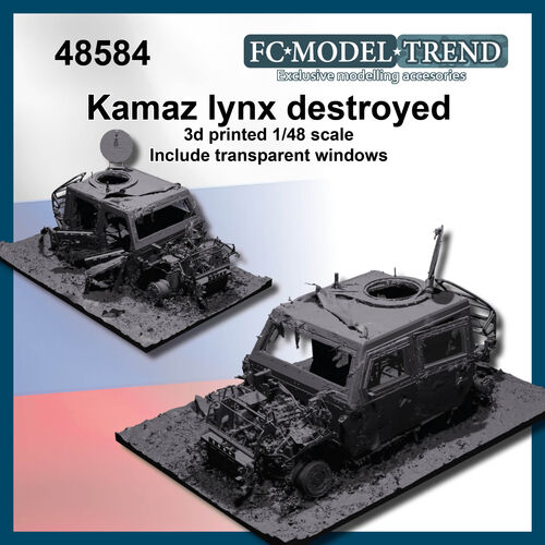 48584 Kamaz/Iveco Lynx destroyed, 1/48 scale.