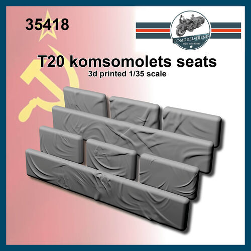 35418 T20 komsomolets seats, 1/35 scale.
