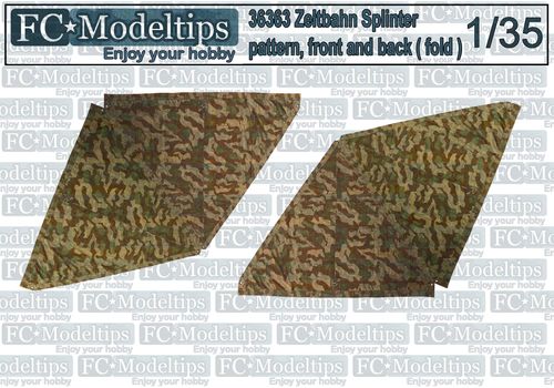 36363 Zeltbahn Splinter, front and back 1/35