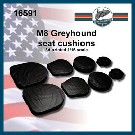 16591 M8 greyhound seats, 1/16 scale.