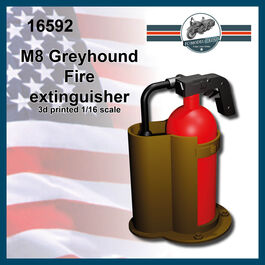 16592 M8 Greyhound fire extinguisher, 1/16 scale.