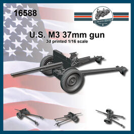 16588 M3 37mm gun USA WWII, 1/16 scale.
