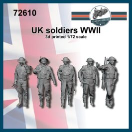 72610 British soldiers WWII, 1/72 scale.