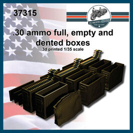 37315 Dented, empty and full .30 ammo boxes, 1/35 scale.