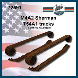 72591 M4A2 Sherman T54 tracks, 1/72 scale.