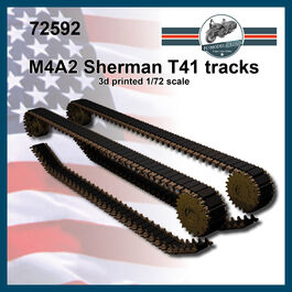 72592 M4A2 Sherman T41 tracks, 1/72 scale.