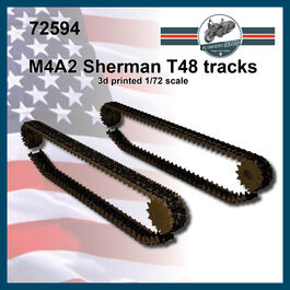 72594 M4A2 Sherman T48 tracks, 1/72 scale.
