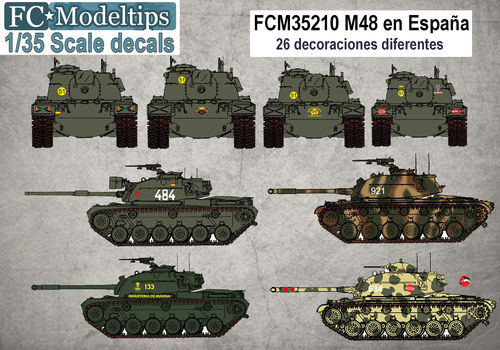 35210 M48 en Espaa, calcas 1/35