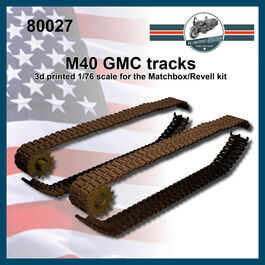 80027 M40 spg, tracks 1/76 scale.