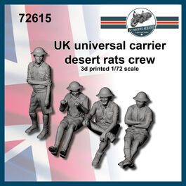 72615 UK Desert rats crew for Universal carrier, 1/72 scale.