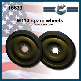 16633 M113 spare wheels, 1/16 scale.