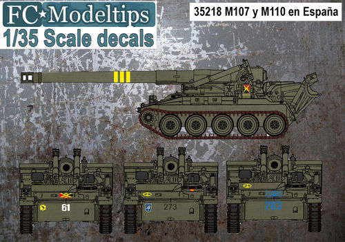 35218 Decals for Spnish M107 and M110, 1/35 scale