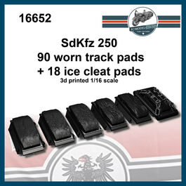 16652 Sd.Kfz 250 track pads + ice cleat track pads, 1/16 scale.
