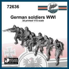 72636 German soldiers WWI, 1/72 scale.