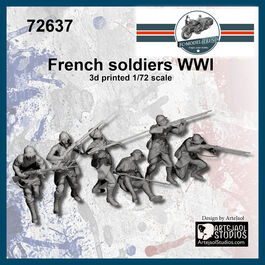 72637 French soldiers WWI, 1/72 scale.