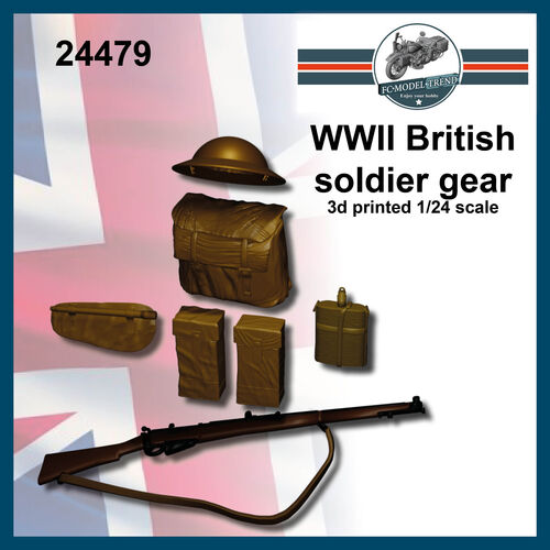24479 British soldier gear WWII, 1/24 scale.