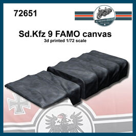 72651 Sdkfz 9 Famo canvas covers, 1/72 scale.