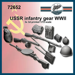 72652 USSR WWII soldier gear, 1/72 scale.