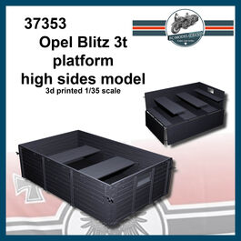 37353 Opel blitz rear platform with real wood texture, high sides, 1/35 scale.