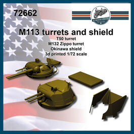 72662 M113 Vietnam era turrets, 1/72 scale.