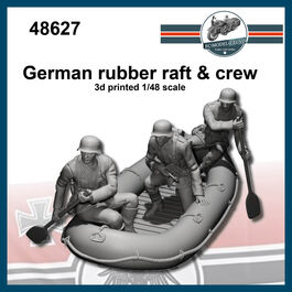 48627 German rubber raft & crew 1/48 scale.