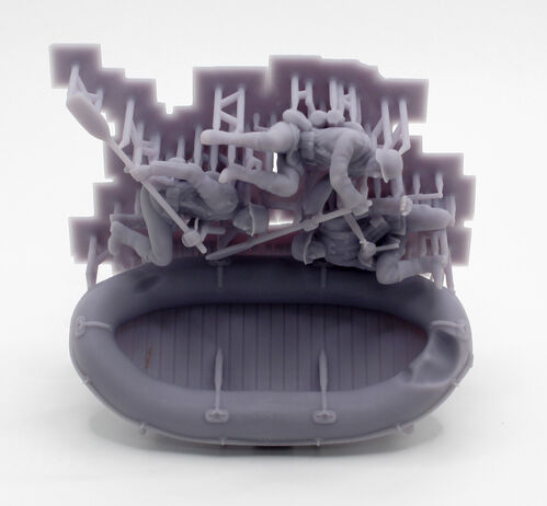 49627 German rubber raft & crew 1/48 scale.