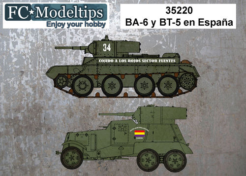 35220 BA-6 and BT-5, 1/35 scale decals
