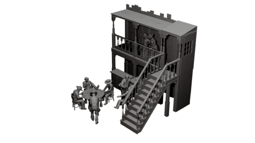 72682 Spaguetti western scene, 1/72 scale.