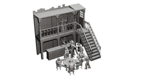 72682 Spaguetti western scene, 1/72 scale.