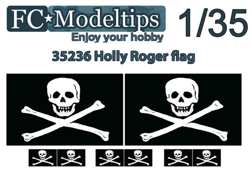 C35736 Bandera adaptable Jolly Roger escala 1/35